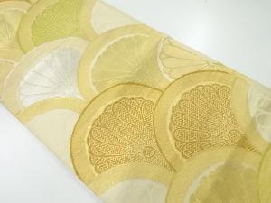 アンティーク　花に青海波模様織り出し袋帯（材料）